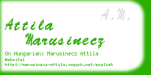 attila marusinecz business card